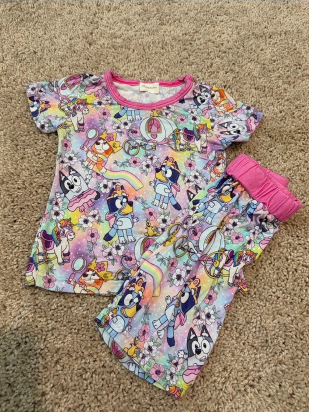 Bluey rainbow bamboo Pajama Set